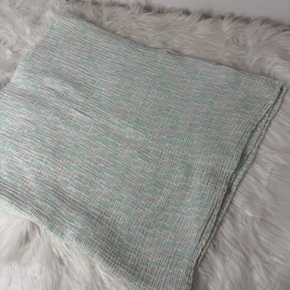 Aden Anais Blanket Green Yellow Gray Muslin Swaddle Essentials Lovey Blanket